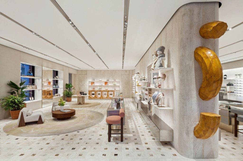 Universe round table in the Fendi Miami Design District store.